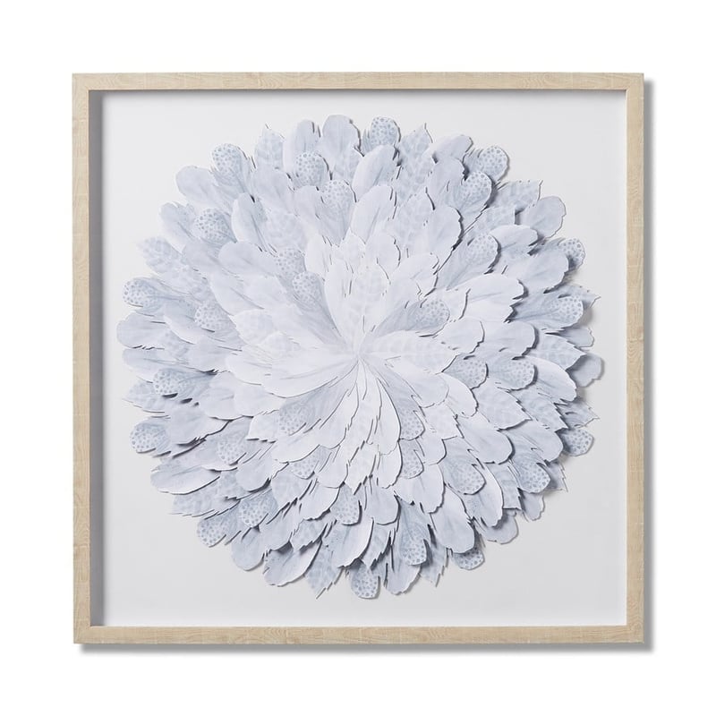 Feather Print Juju Dove Grey Paper Cut Wall Art