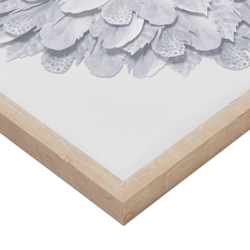 Feather Print Juju Dove Grey Paper Cut Wall Art