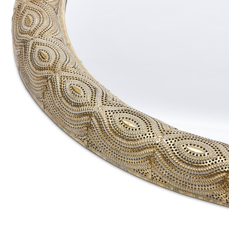 Taza Antique Gold Mirror Round