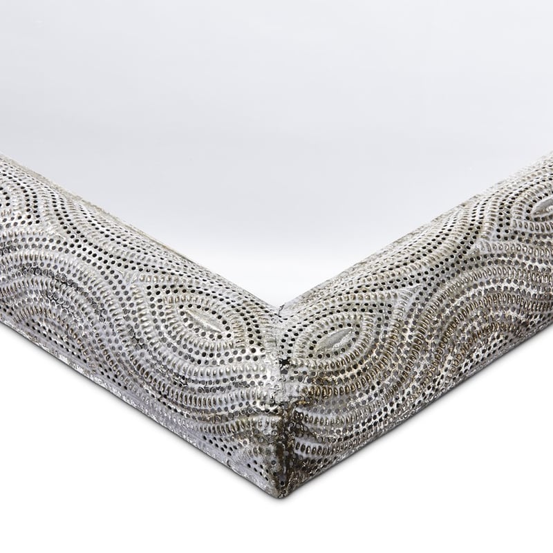 Taza Antique Silver Arch Mirror Round