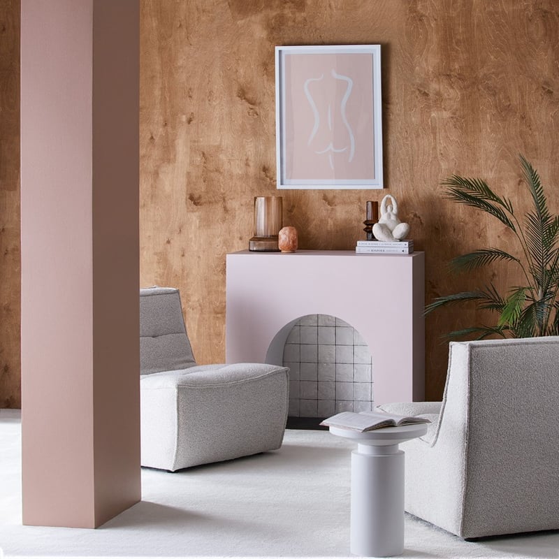 Brush Stroke Nudes Blush Retreat Wall Art