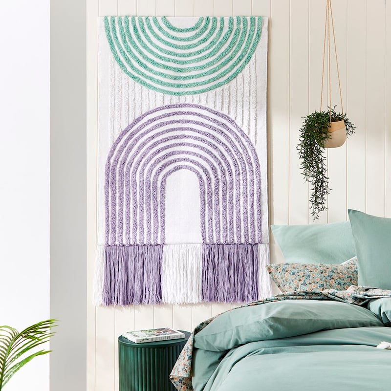 Tufted Lilac Wall Hanging