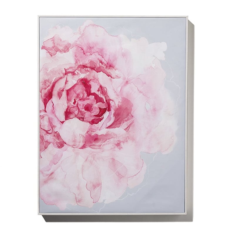 Painterly Palm Canvas Pink Peony 