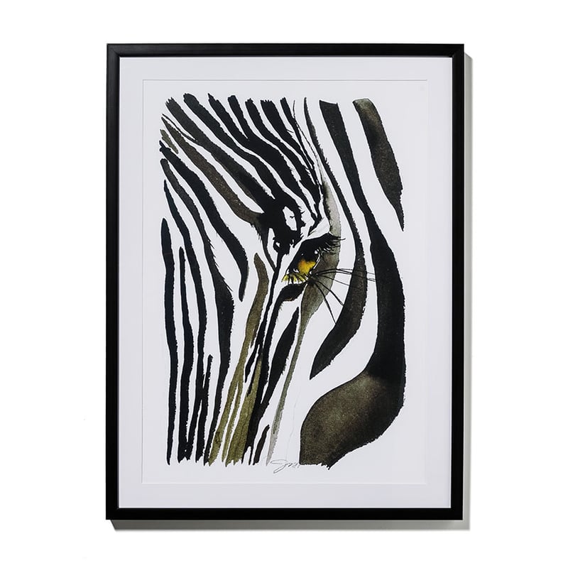 Zebra Watercolour Illustration Print