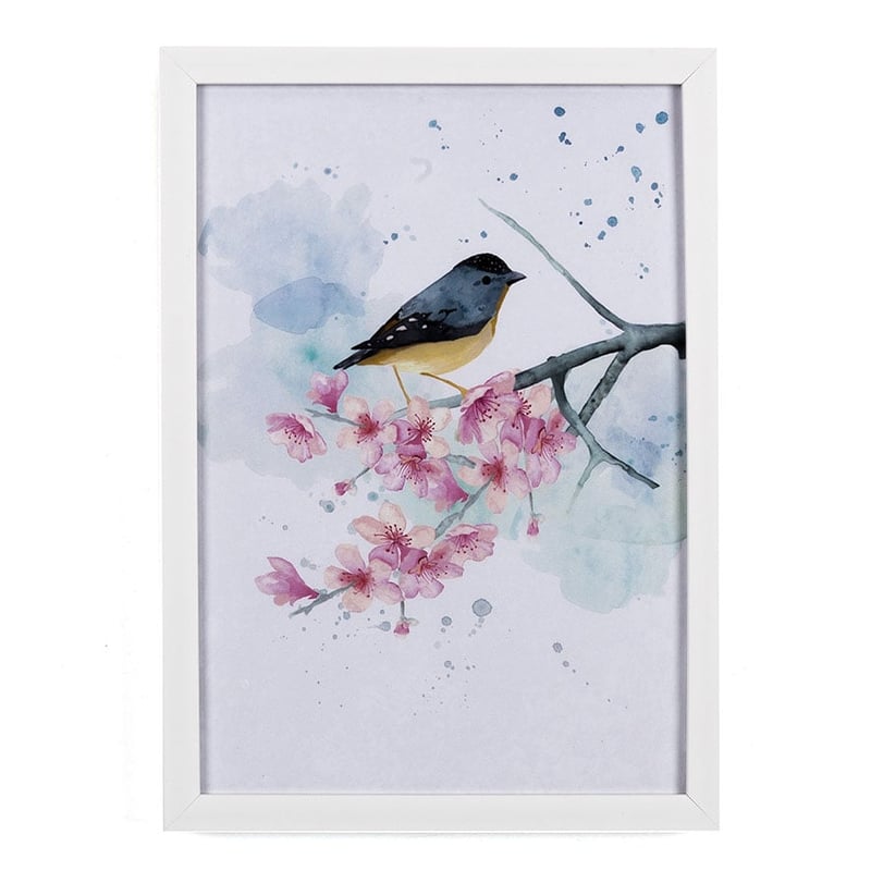 Cherry Blossom Artwork Cherry Blossom Branch with Bird