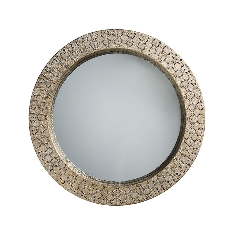 Boho Round Mirror Gold