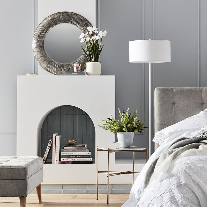 Boho Round Mirror Silver