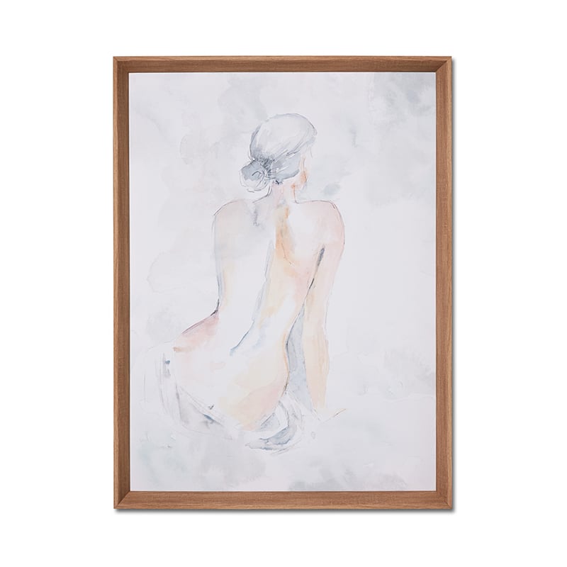 Silhouette Sitting Soft Grey Artwork