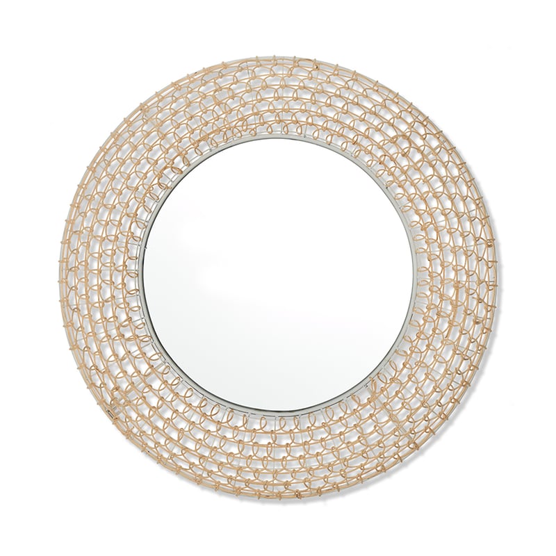 Woven Mirror Natural Rattan Round