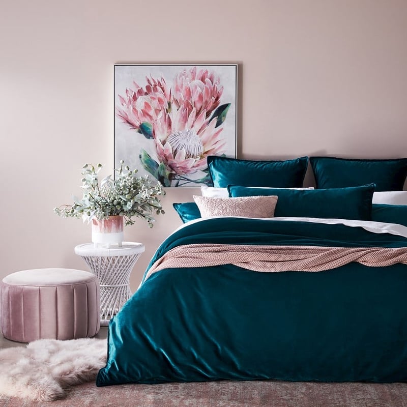 Protea Handpainted Blush Arrangement Wall Art 