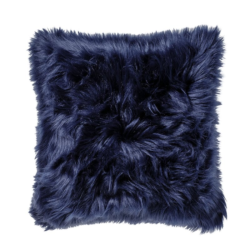 Alpine Fur Cushion Indigo