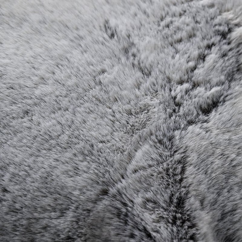 Montana Fur Grey Wolf Floor Cushion