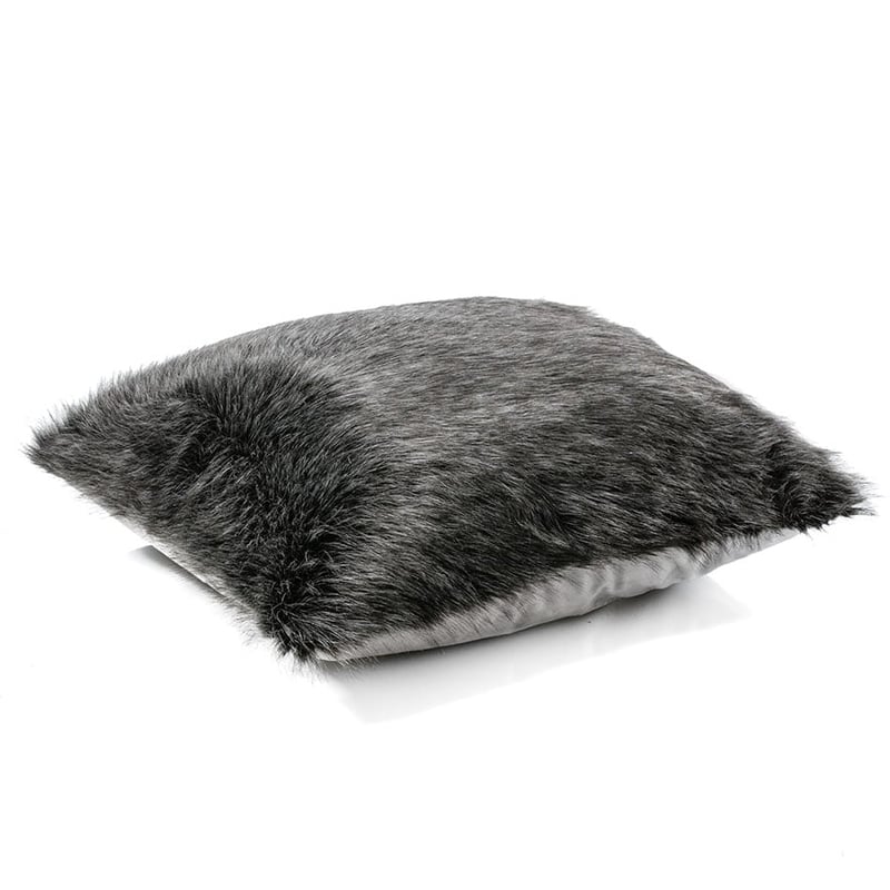 Montana Fur Smokey Black Floor Cushion 