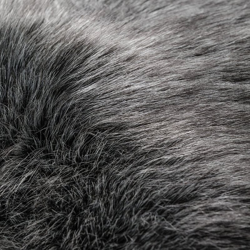Montana Fur Smokey Black Floor Cushion 