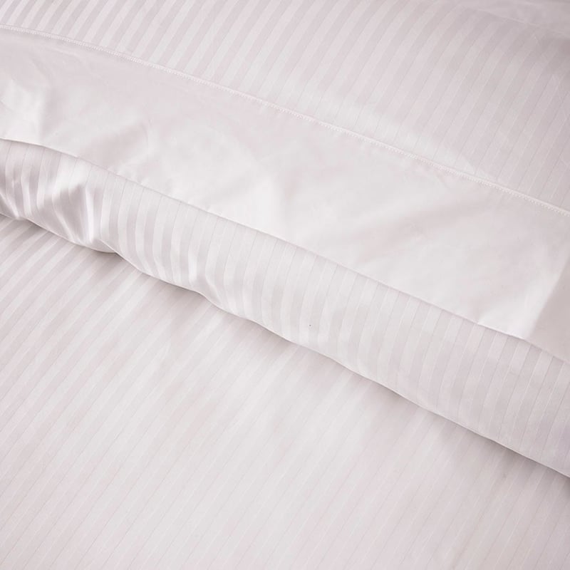 1200TC Stripe Quilt Cover Snow