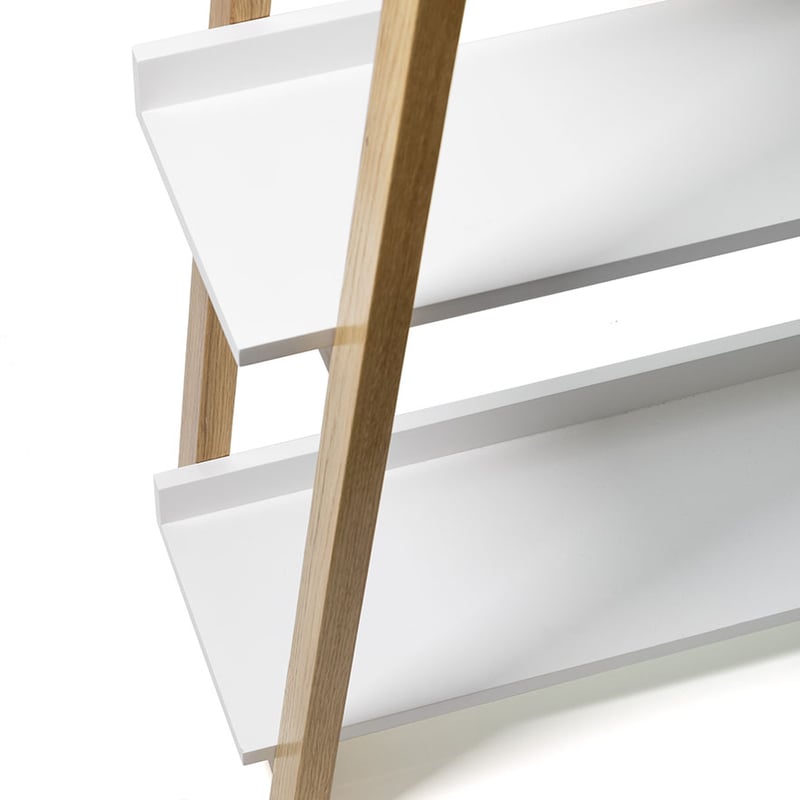 Balmain 5 Tiered Bookshelf Oak and White