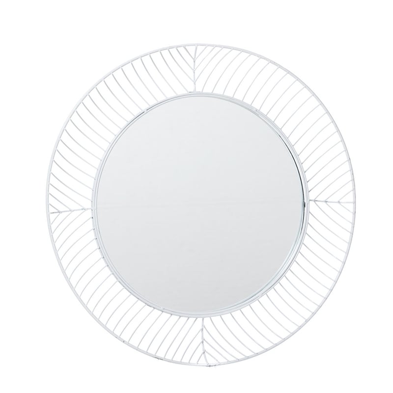 Luca Round Mirror White