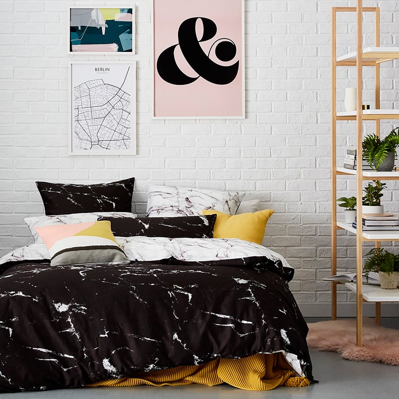 Marmo Quilt Cover Set White