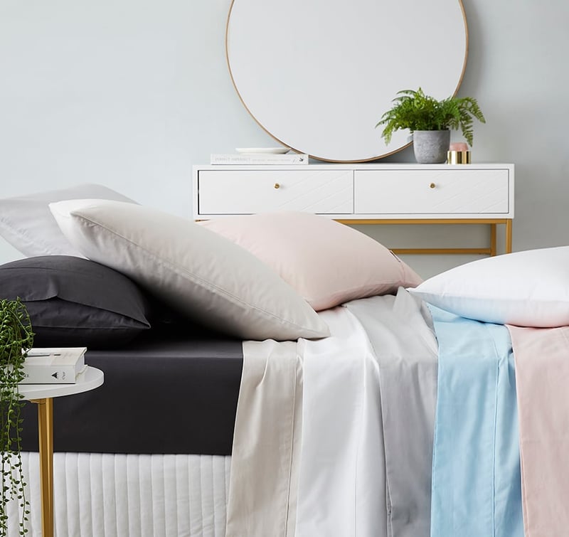 300TC Light Weight Percale Sheet Set Charcoal