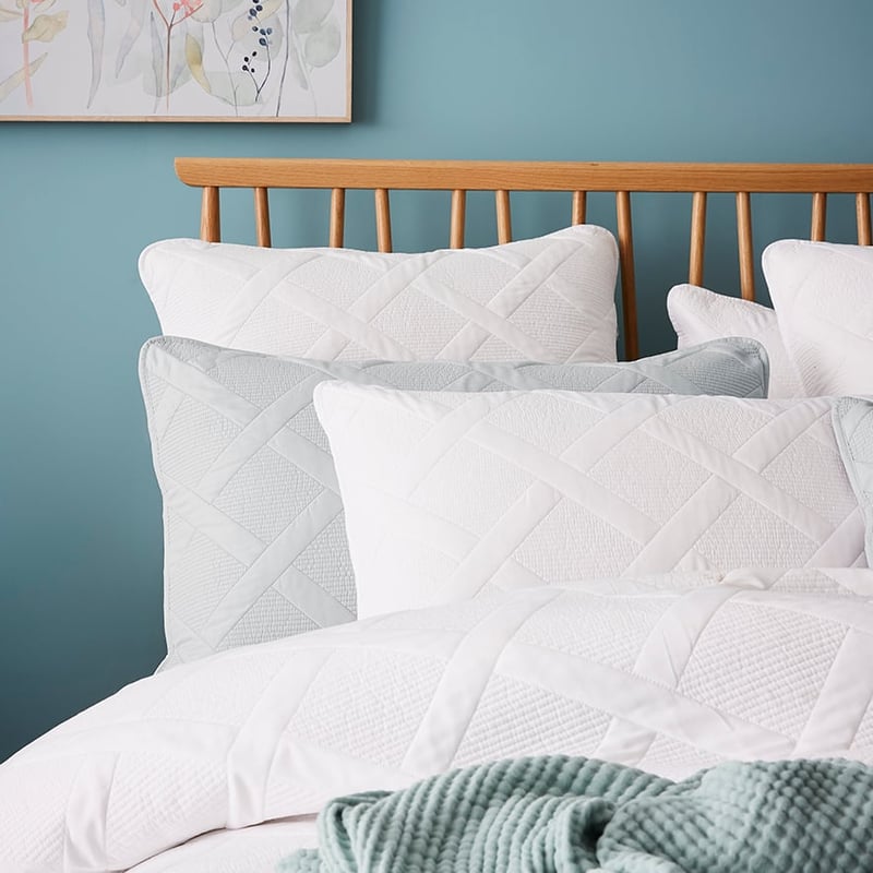 Hex Quilt Cover Set White