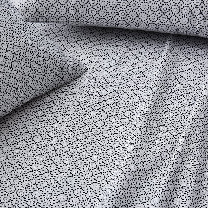 Moroccan Tile Flannelette Printed Sheet Set Blue