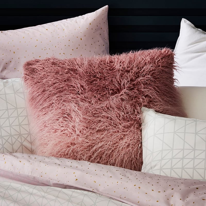 Rebecca Judd Loves Mongolian Faux Fur European Pillowcase Pink Ombre