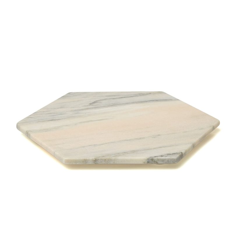Raw Trivet Hexagon 30cm Pink Marble
