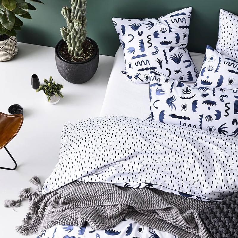 Mojave Quilt Cover Set Silver