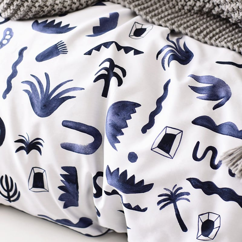 Mojave Quilt Cover Set Silver