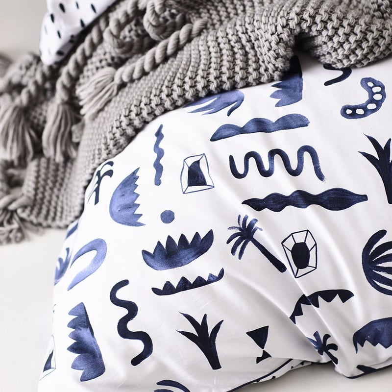 Mojave Quilt Cover Set Silver