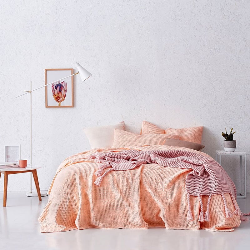 European Collection Scandi Coverlet Peach