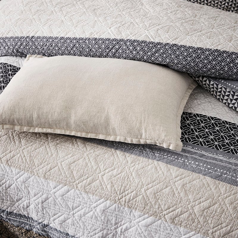 Jetta Quilted Quilt Cover Stone 