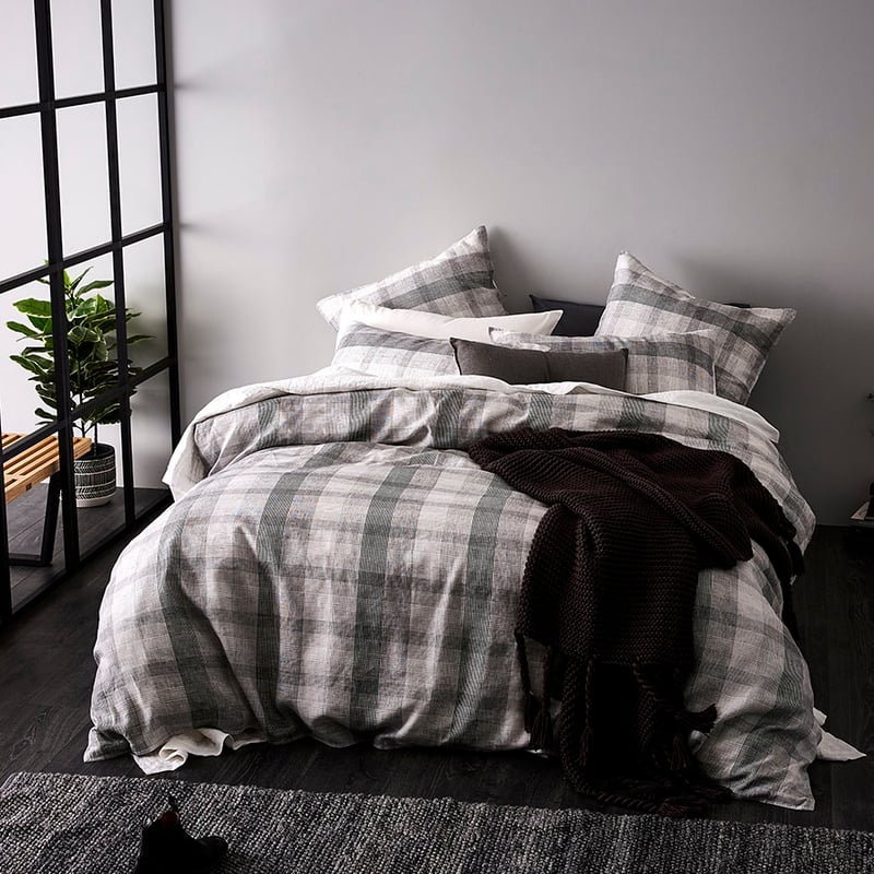Aston Check Black and White Quilt Cover Set