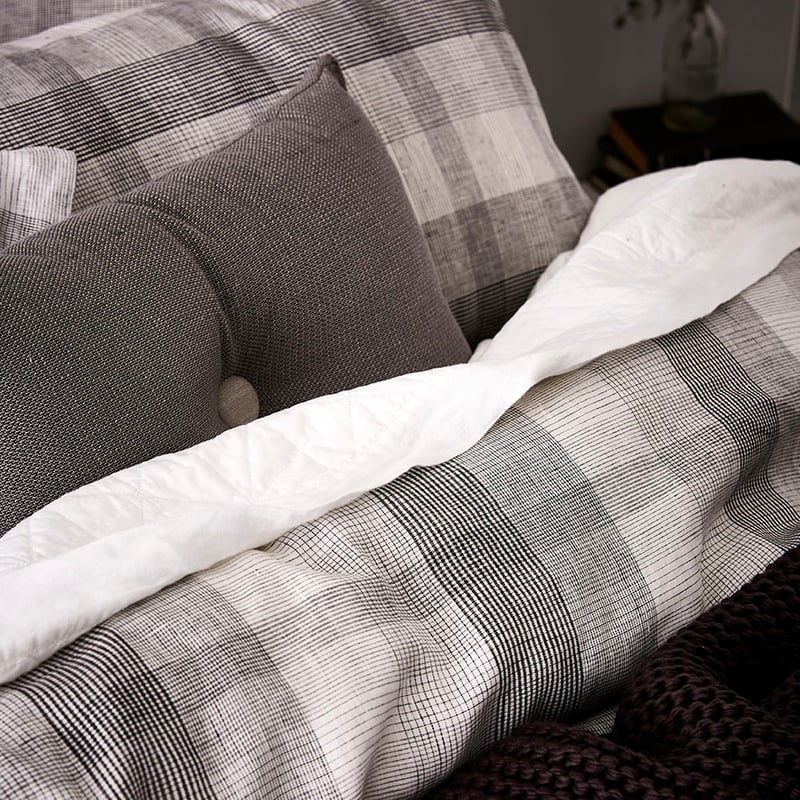 Aston Check Black and White Quilt Cover Set