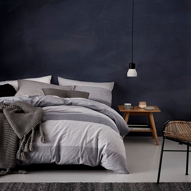 Hudson Quilt Cover Set Navy