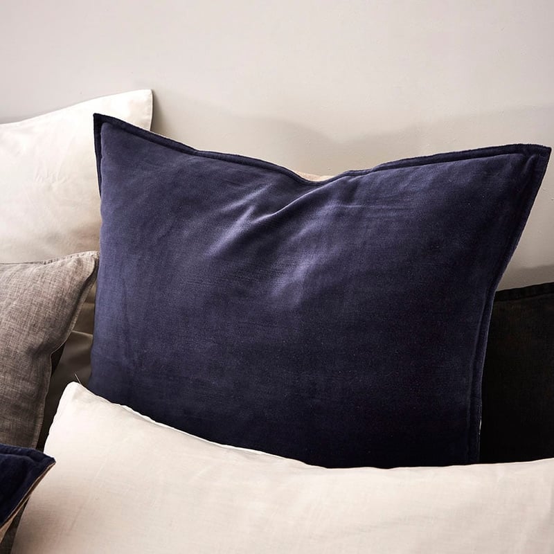 Cotton Velvet Quilt Cover Navy 