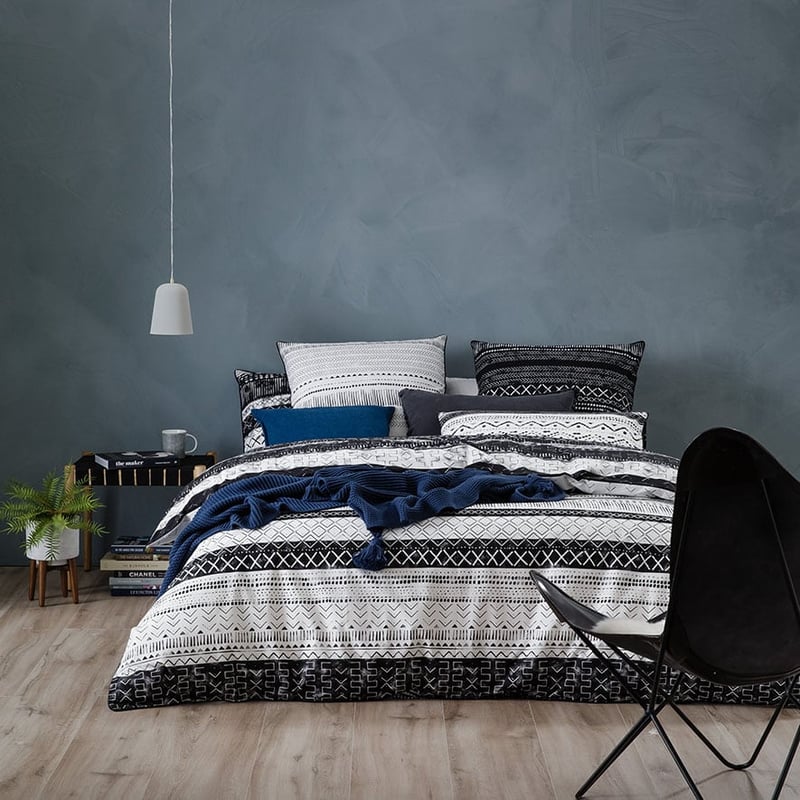 Dakota Quilt Cover Set Black