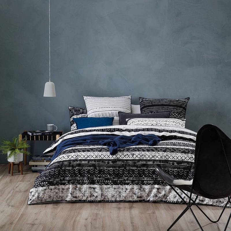 Dakota Quilt Cover Set Black