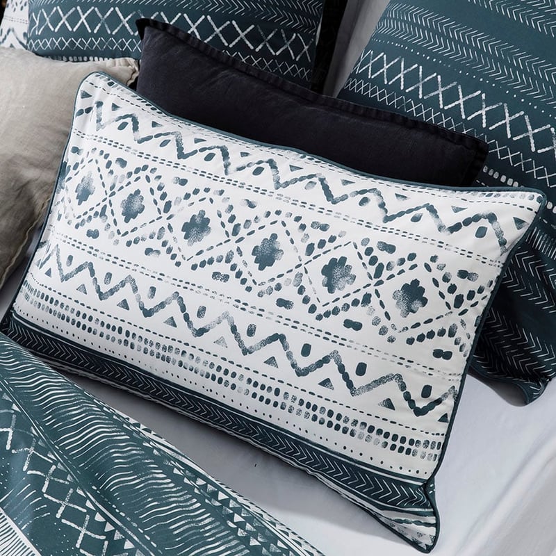 Dakota Quilt Cover Set Lagoon