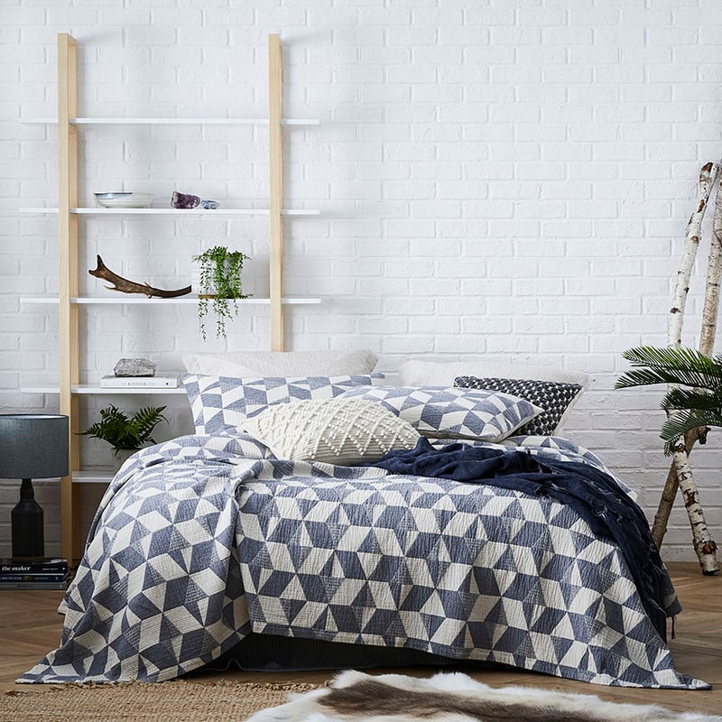 European Collection Oslo Coverlet Navy