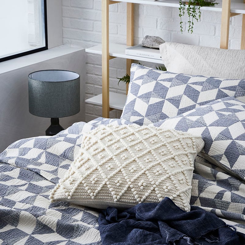 European Collection Oslo Coverlet Navy