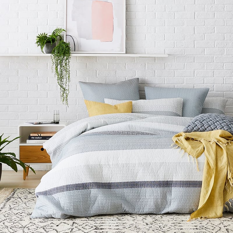 Amaranth Quilted Quilt Cover Slate