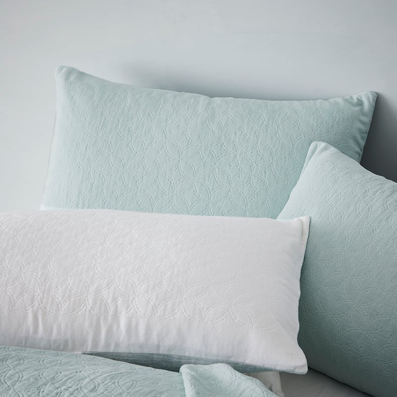 European Collection Madrid Coverlet Misty Blue