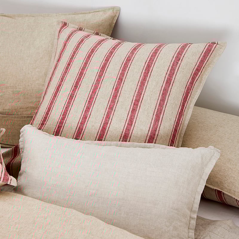 Harbour Stripe Quilt Cover Set Red