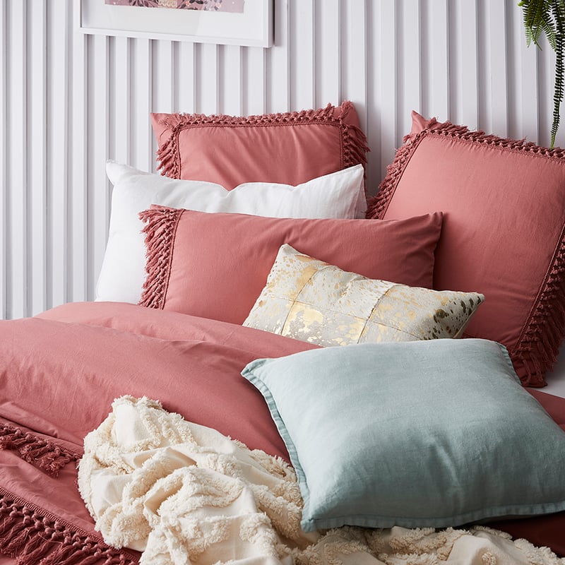Taho Quilt Cover Set Dusty Rose