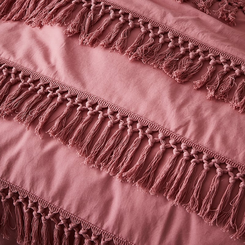 Taho Quilt Cover Set Dusty Rose