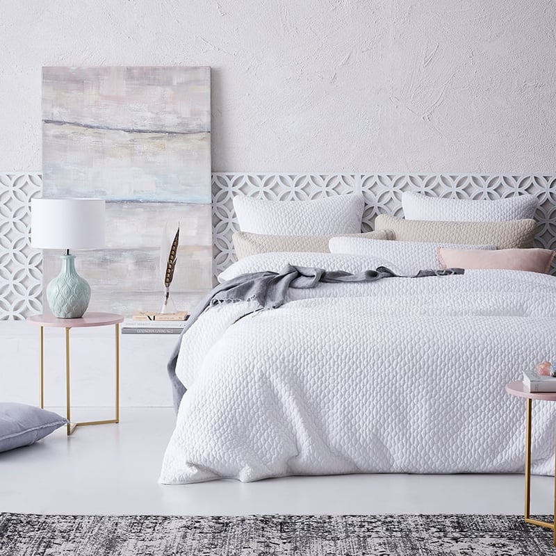 Jerome Quilted Quilt Cover White