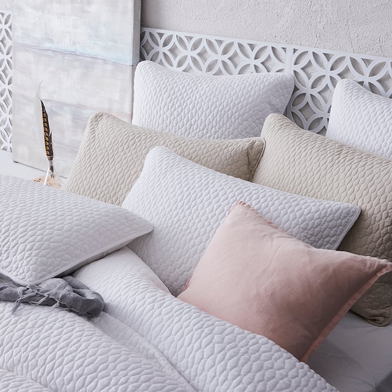 Jerome Quilted Quilt Cover White