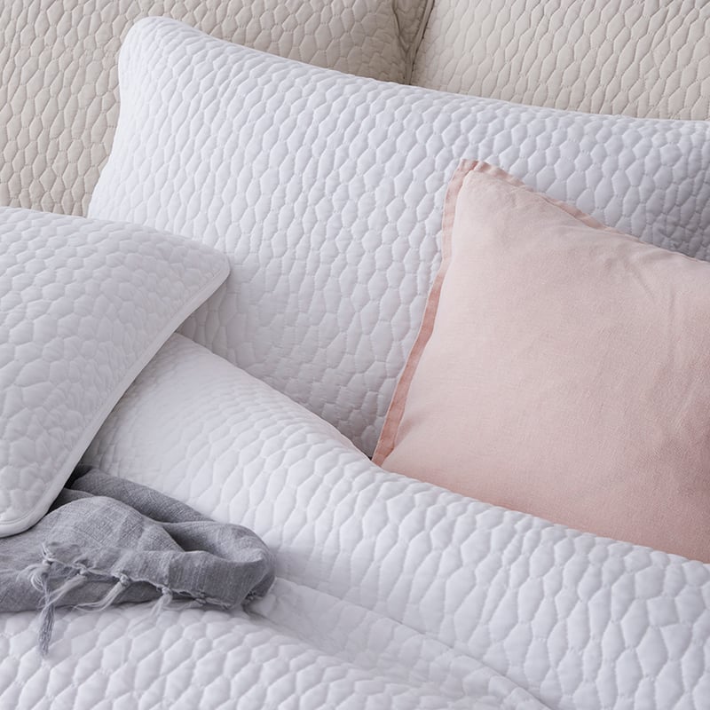 Jerome Quilted Quilt Cover White