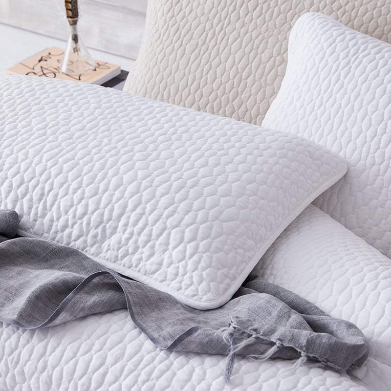 Jerome Quilted Quilt Cover White